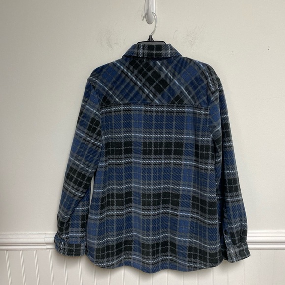 Freedom Foundry men’s plaid Flannel shacket Blue Size Large - Picture 4 of 5